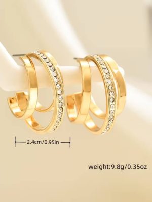 Minimalist Gold-Tone Stud Earrings