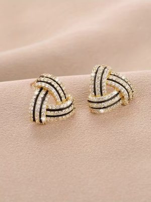 Rhinestone Stud Earrings