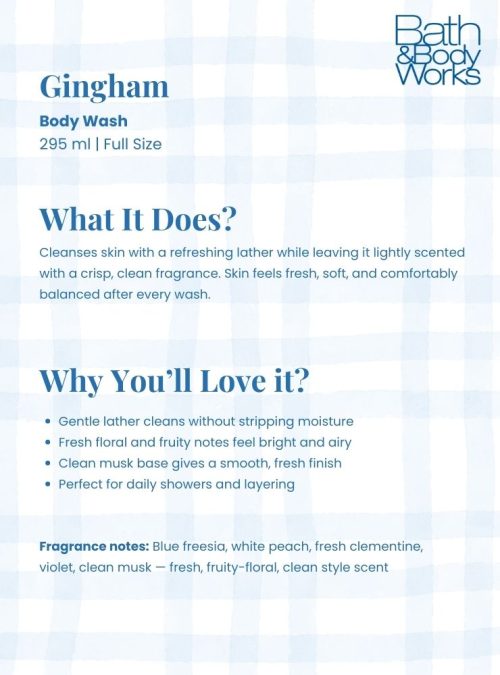 Body wash - women - gingham details